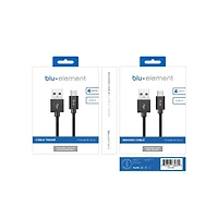 Blu Element Braided Charge/Sync USB-C to USB-A Cable 4ft Black