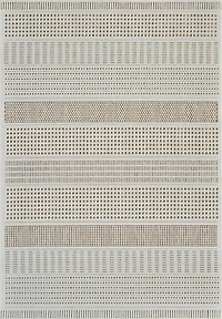Tapis d'interieur/exterieur abstrait Rug Branch Maise, beige marron, moderne - Entree, couloir