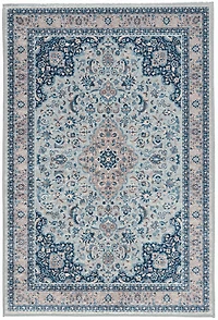 Emerald Paulson Cream & Blue 5' x 7' Area Rug