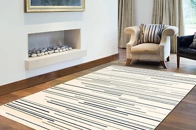 Tapis d'Interieur ECARPET Rayé, Moderne de Style Minimaliste Collection Fika