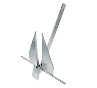 Blue Dog Marine #8 Fluke Anchor Kit – Ancre de bateau de 8 lb pour une solution d'ancrage complète pour les bateaux jusqu'à 24'