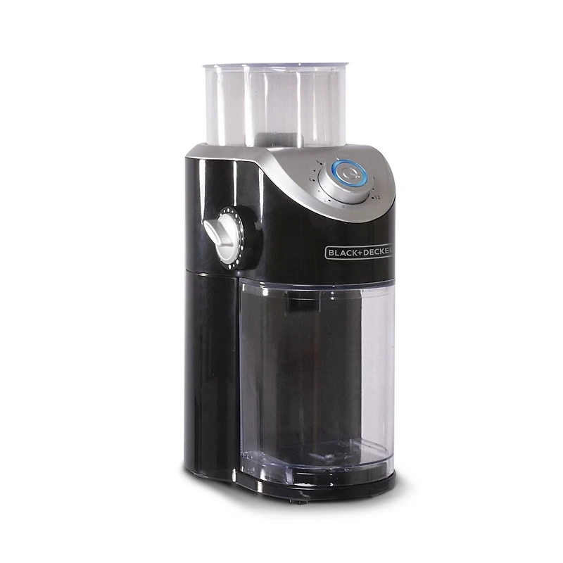 Broyeur à café Burr Mill de Black + Decker en argent et noir Moulin à café réglable