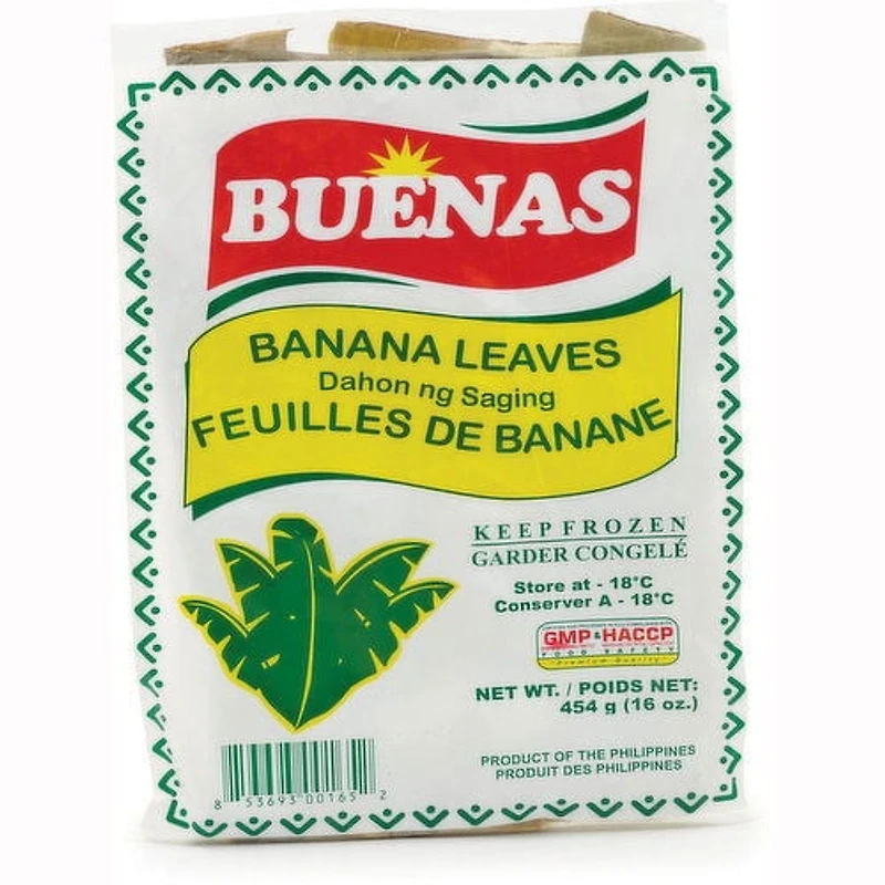 Buenas Frozen Banana Leaves - Dahon Ng Saging 454g Buenas Feuilles de banane