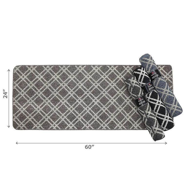 IH Casa Decor Diamond Tufted Floor Mat Asstd 2' X 5' - Set of 4