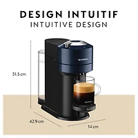 Machine à café et espresso Vertuo Next de Nespresso par Breville, Bleu Marine 7 formats de tasses