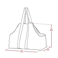 Firewood Bag Extra Large Heavy Duty 31 x 11 x 22 in. Tan