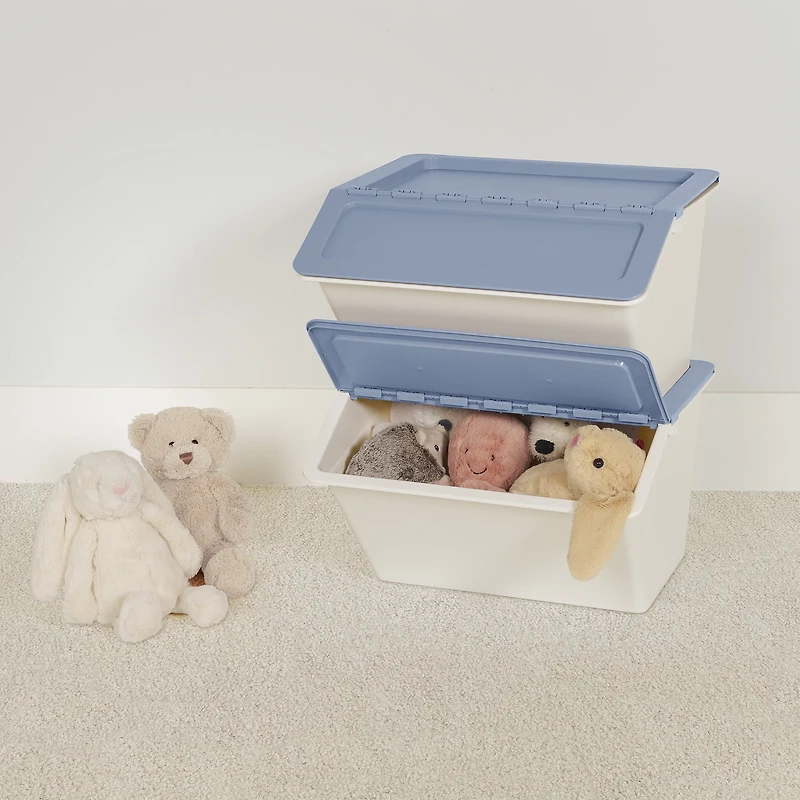 Neatfreak Kids facile d’accès grand bac empilable, Plastique BLEU