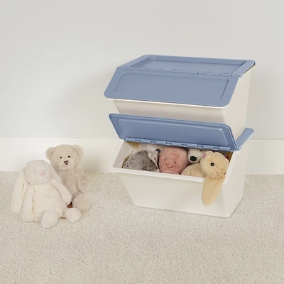 Neatfreak Kids facile d’accès grand bac empilable, Plastique BLEU