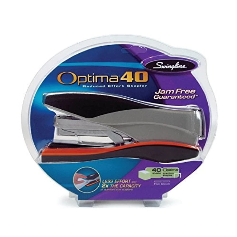 Swingline Optima 40 Commercial Desk Stapler, 40-Sheet Capacity, Grey