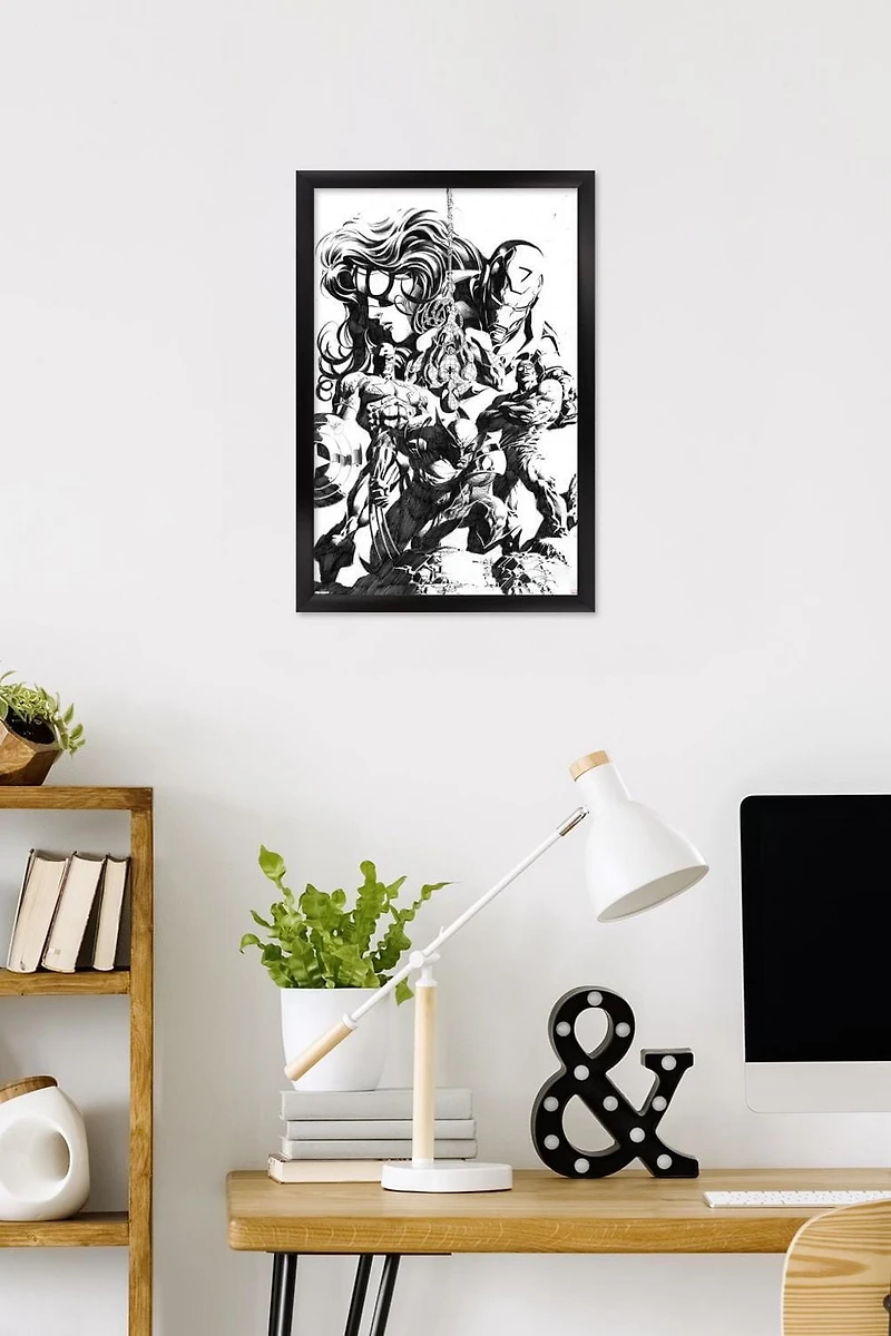 Marvel Sketch - Group Wall Poster