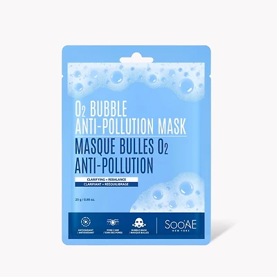 Soo'Ae O2 Bubble Anti-Pollution Mask, Clarifying + Rebalance