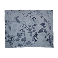 Parure de lit Mainstays Soft Touch Bed in a Bag, 11 pièces, réversible, motif floral bleu, avec draps, pour lit double Couette et draps tout-en-un, pleine grandeur