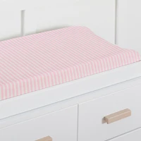 Gerber Organic Changing Pad Cover, Pink/Ivory Stripe