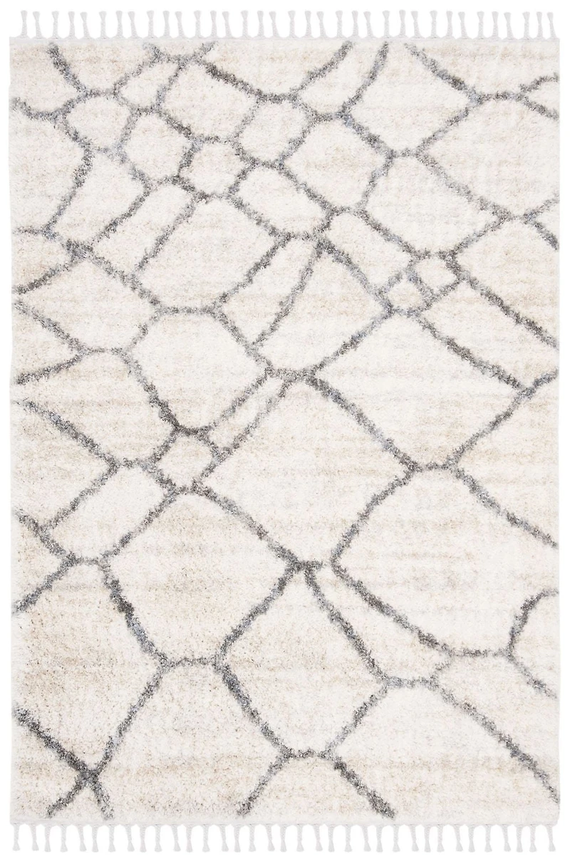 SAFAVIEH Berber Fringe Felicia Geometric Shag Area Rug