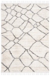 SAFAVIEH Berber Fringe Felicia Geometric Shag Area Rug