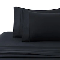 Literie Marina Decoration, 600 fils/cm², ultra douce, à poches profondes, en coton percale à fibres longues, toutes saisons, couleur noire
