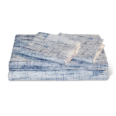 Ensemble grand lit 6pc imprimé indigo Wabasso