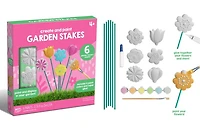 Anker Play! Create and Paint Garden Stakes - 6 Plaster Flower Stakes for Kids