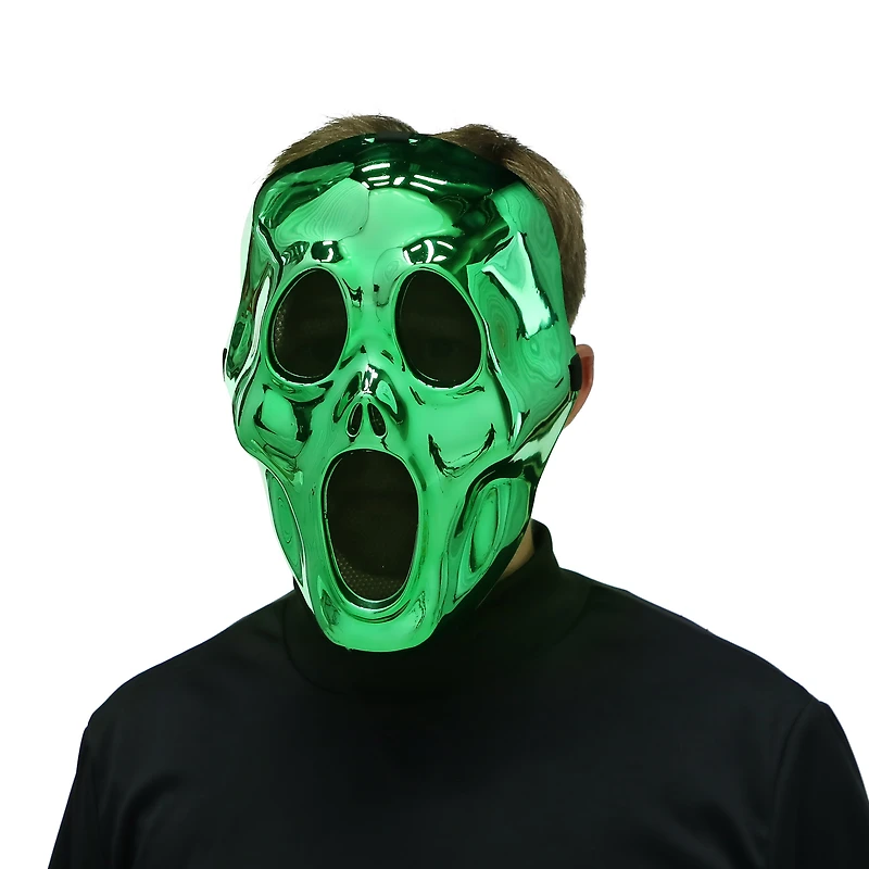 Green Loud Ghost Mask for Adults, Plastic, Unisex, Halloween Costume Accessory for Adults, by Way to Celebrate