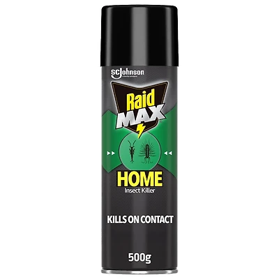Raid Max Home Insect Killer, Kills Listed Bugs on Contact, For Indoor and Outdoor Use, 500g, 500 g