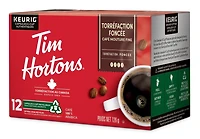 Tim Hortons Café torréfaction foncée Keurig Capsule K-Cup 12ct