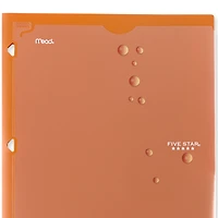 Classeur à deux pochettes Five Star Clearview orange