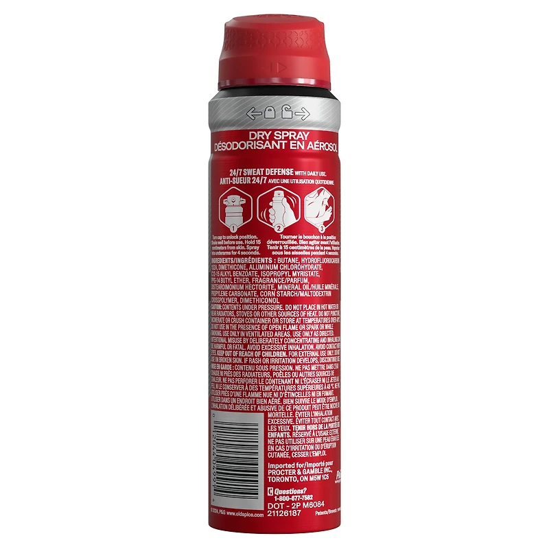 Old Spice Men's Antipespirant & Deodorant Invisible Dry Spray, Swagger Scent