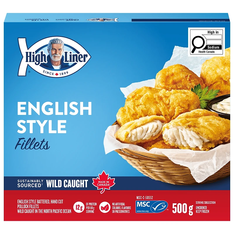 High Liner English Style Battered Fillets, 500 g