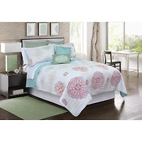 Safdie & Co. Home Deluxe Collection White 100% Polyester Quilt Set