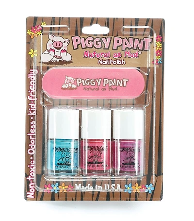 Piggy Paint Natural as Mud Nail Polish Set, Piggy Paint Natural as Mud Nail Polish Set 100ml