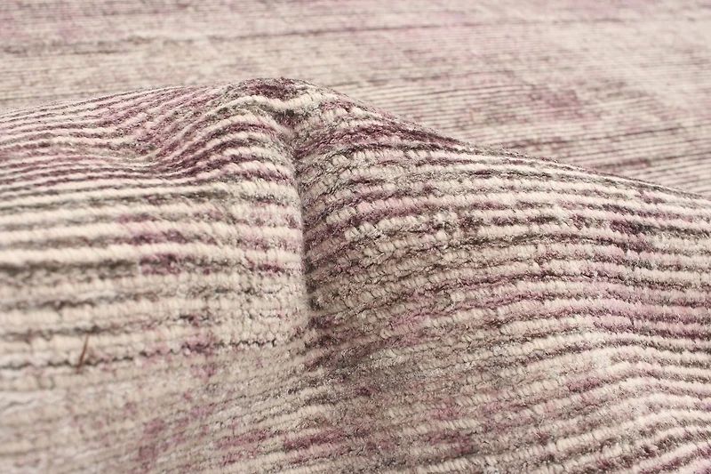 ECARPETGALLERY Tapis Noué à la Main pour Salon, Salle à Manger et Chambre à Coucher Rayé Collection Galleria 5'0" x 7'7" en Gris
