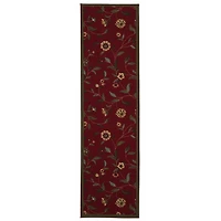 Ottomanson Ottohome Collection Non-Slip Rubberback Floral Leaves Design Indoor Rug