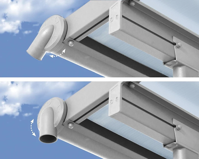 Canopia by Palram Sierra 7,4 pi x 7,5 pi Abri de patio en aluminium - Blanc