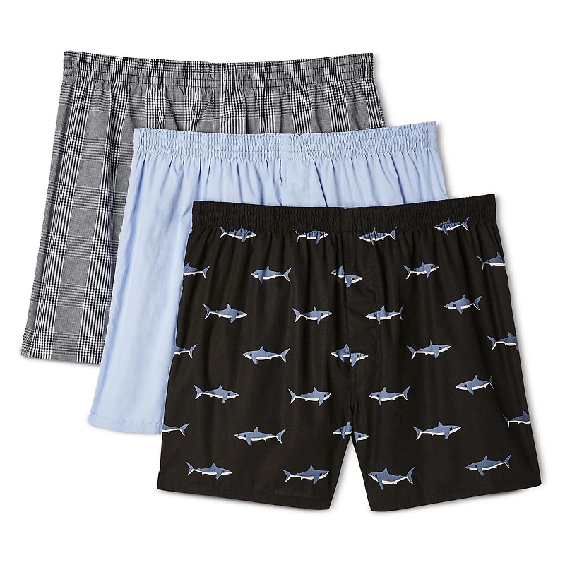George Men's Woven Boxers 3-Pack