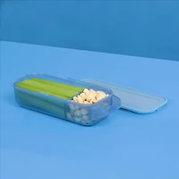 Sistema Ocean Bound Slide 'n Snack Food Storage Container, BPA-Free, 445 mL (1.9 cup)