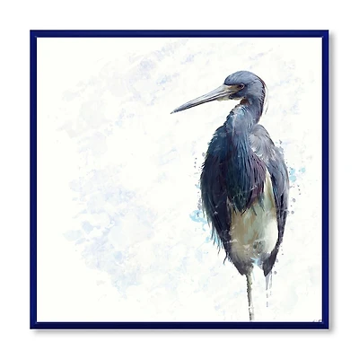 Designart Oiseau Héron tricolore ART MURAL À CADRE FLOTTÉ