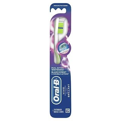 Brosse à dents Oral-B Blanc brillant, moyenne 1 Brosse à dents