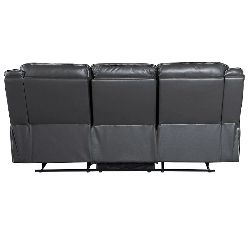 Sofa motorisé Declan de 85 po gris foncé avec porte-gobelets