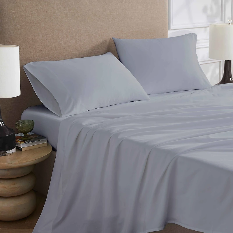 hometrends 300 TC Brushed Percale Flat Sheet, Size: Twin