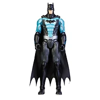 Batman, Figurine articulée Bat-Tech Batman de 30 cm (costume noir/bleu), Jouets pour garçons et filles à partir de 3 ans