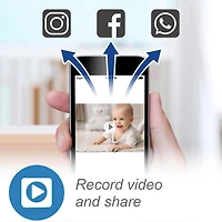 VTech RM5754HD Moniteur vidéo de bébé 1080p intelligent Wi-Fi de 5 po doté d'une caméra HD, d'une veilleuse intégrée et d'une caméra, blanc RM5754HD de VTech