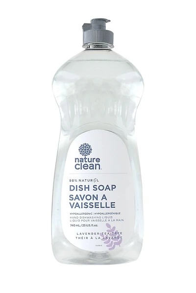 Nature Clean 98% natural Dishwashing Liquid Lavender (740ml)