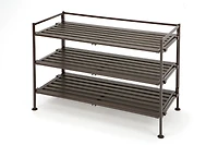 Seville Classics 3 Tier Resin-Wood Shoe Rack