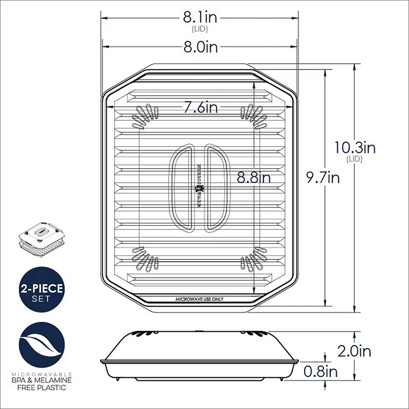 Nordic Ware Compact Bacon Tray with Lid