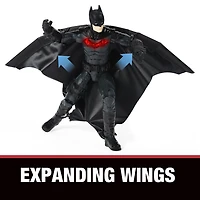 DC Comics, Batman 12-inch Wingsuit Action Figure with Lights and Phrases, Expanding Wings, The Batman Movie Collectible Kids Toys for Boys and Girls Ages 3 and up
