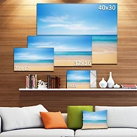 Designart Calm Blue Sea and Sky Canvas Wall Art