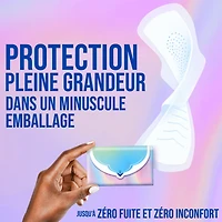 Always de Poche avec Serviettes FlexFoam, Taille 2, Flux Abondant, avec Ailes, Non Parfumées
