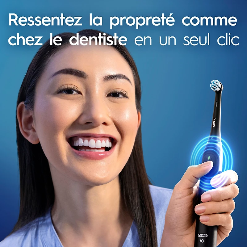 Brosse à dents électrique rechargeable Oral-B iO Série 2, vert forêt avec 1 brossette soins doux – Capteur automatique de pression pour protéger les gencives – 3 modes –
