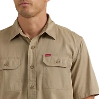 Short Sleeve Foundation River Solid Twill Relaxed Fit Shirt