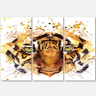 Impression sur toile « yeux avec le feu » Design Art